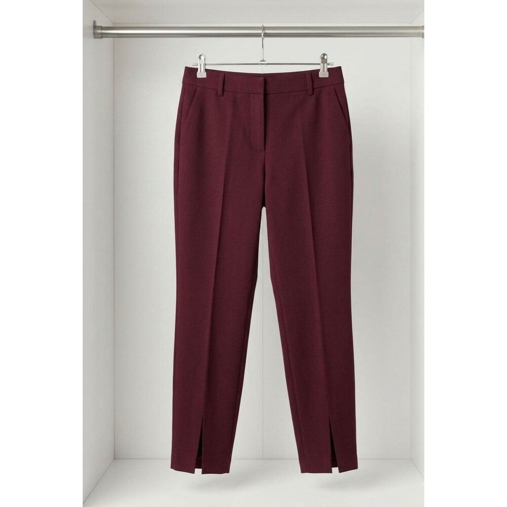 Express High Rise Cropped Skinny Pants Burgundy Wine Dress Pants- Size 4